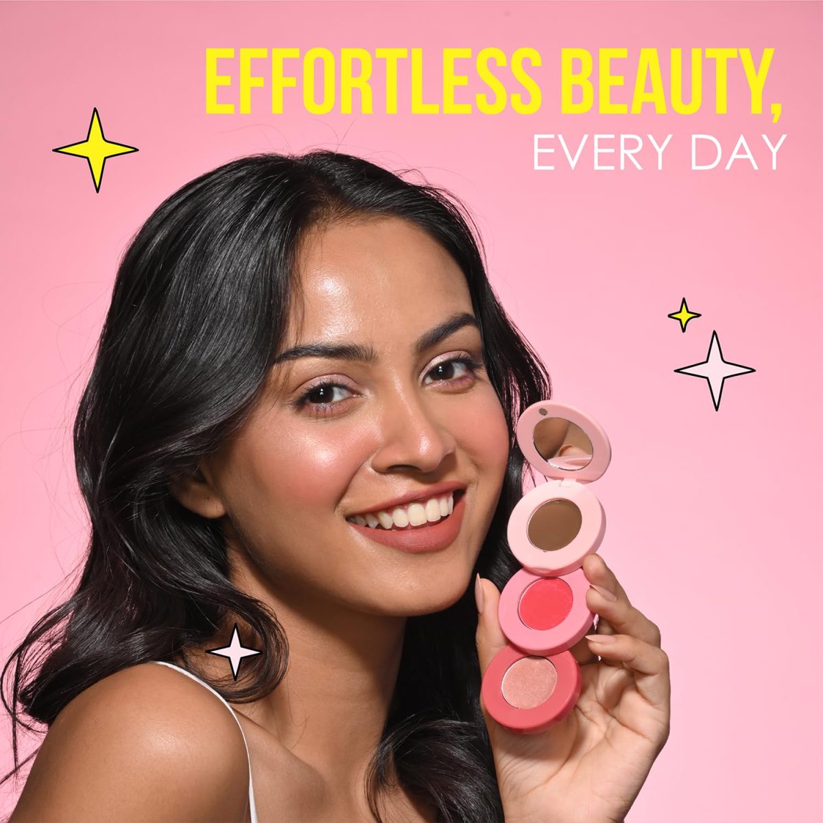Blue Heaven Stack & Slay Multi Task Trio Countor, Blush & Highlighter For Face Makeup Fights Skin Aging, Nourishing & Moisturizing, Sunshine Light 5.4g - Image 7