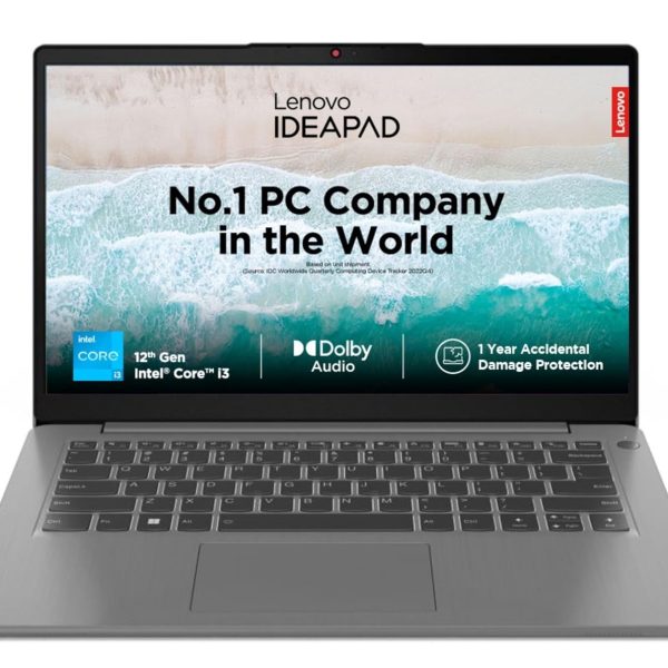 Lenovo IdeaPad 3 14 Inch FHD Laptop (12th Gen Intel Core i3-1215U/8GB/512GB SSD/Win 11/Office 2021/Backlit KB/1Yr ADP Free/3months Game Pass/Arctic Grey/1.43Kg)