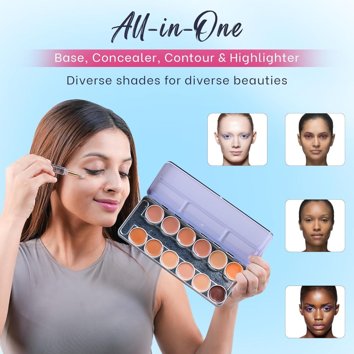HUDA GIRL 2in1 Supracolor Foundation & Concealer for Women - Neutralizes Redness, Hide Dark Spots, Minimizes Pores, Ideal for Oily & Dry Skin Face Makeup - Waterproof, Long Lasting, full coverage Foundation - Image 6