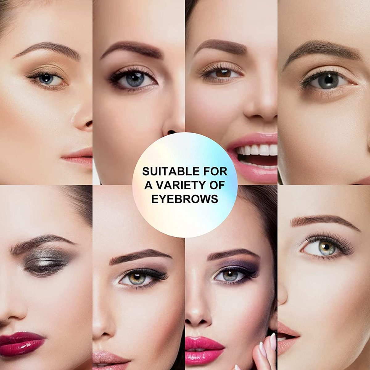 Eyebrow Stamp and Eyebrow Stencil Kit, Long Lasting Brow Stamp Kit for Perfect Eyebrow Makeup, Easy to Use, 3 Reusable Eye Brow Stencil Kit for Women Beginners (Dark Brown) - Image 8