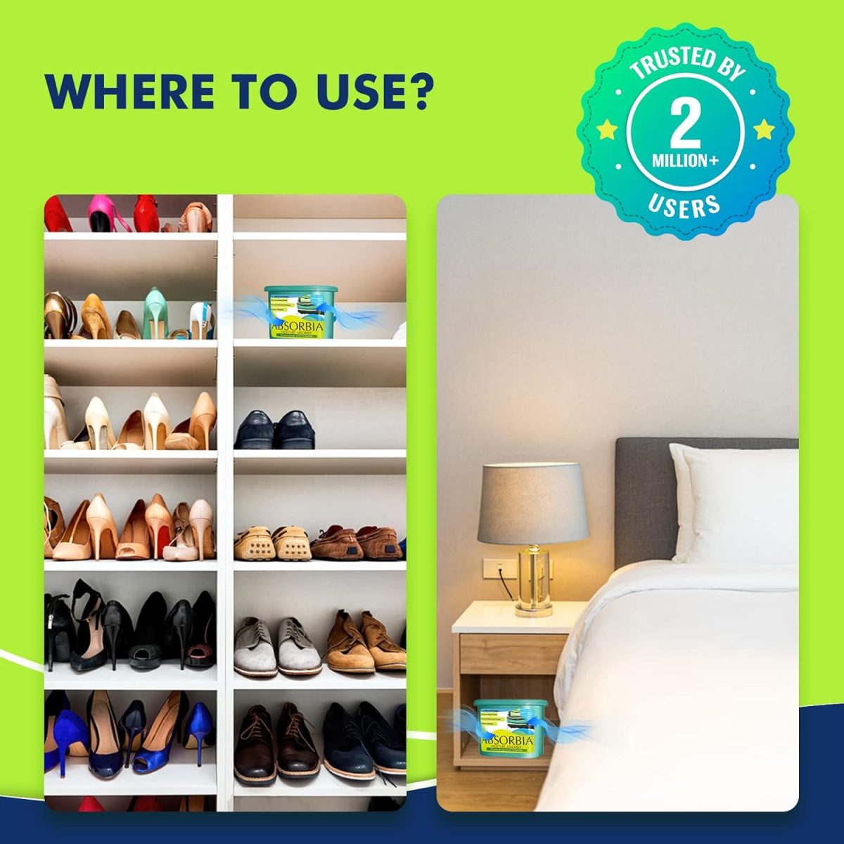 Absorbia Moisture Absorber | Absorbia Classic - Family Pack of 3 (600ml Each) | Dehumidier for Wardrobe Closets | Fights Against Moisture, Mould Musty smells ..vb - Image 6