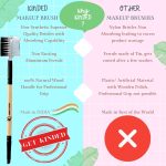 KINDED Eyelash Eye Brow Grooming and Angular Double Sided 2 in 1 Eyes Makeup Brush Professional Series for Makeup with Smooth Soft Synthetic Bristles Anti Rust Aluminium Ferrule Wooden Handle Grip - Image 4