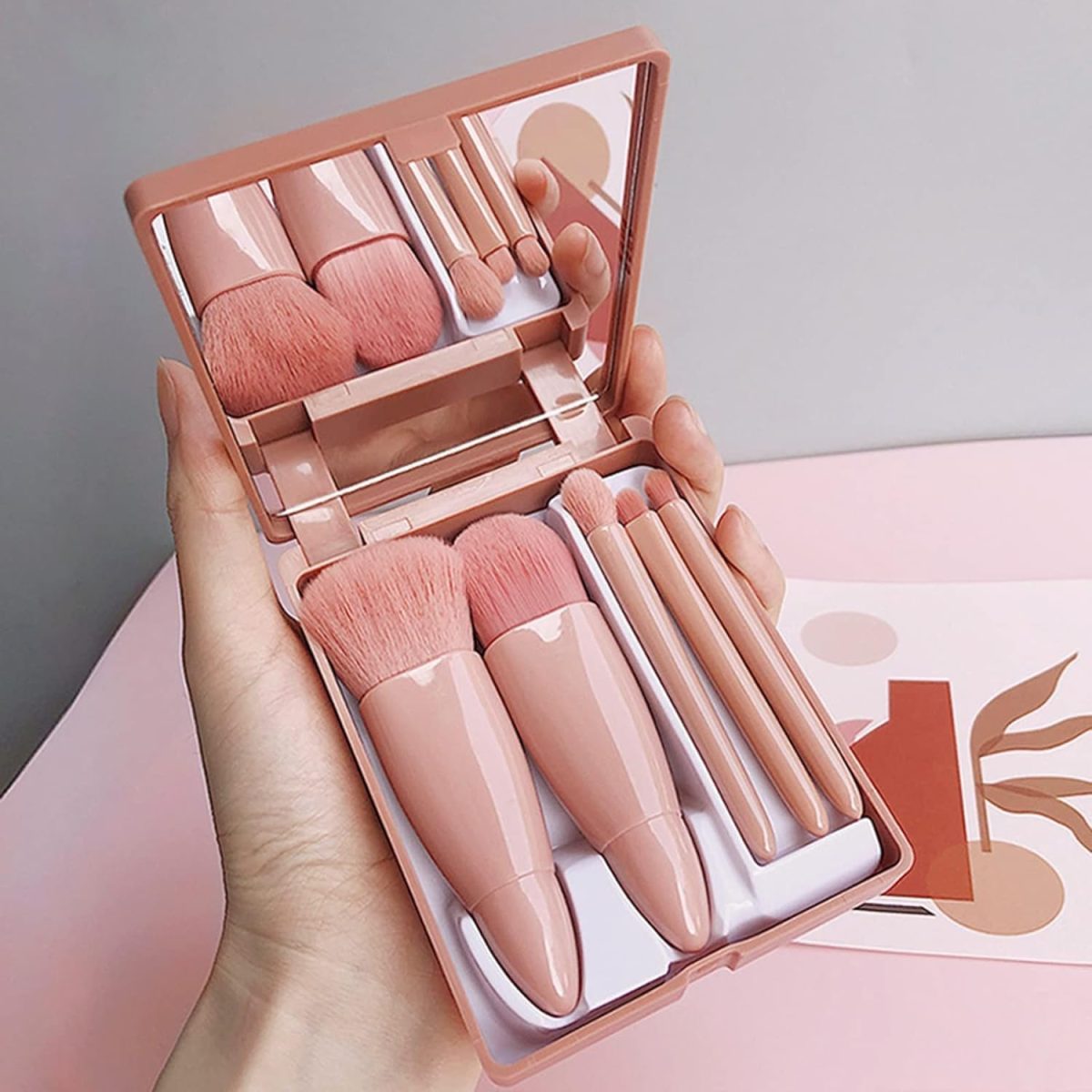 Mini Makeup Brushes Kit – Travel-Friendly Cosmetic Brush Set for Women & Men – Portable 5-Piece Makeup Brush Set with Case – Ideal for Foundation, Eyeshadow, Blush & Lip Application - Image 5