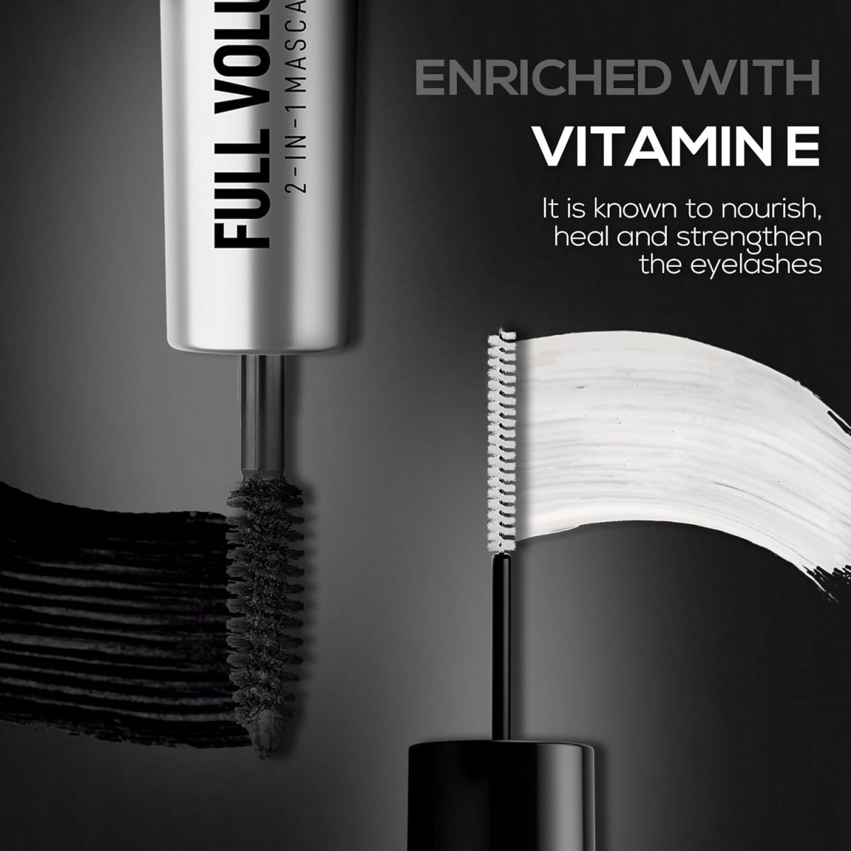 RENEE Full Volume 2-in-1 Mascara With Primer, Long Lasting Weightless Waterproof Formula | Volumizes, Lengthens & Conditions the Lashes with Intense Color & Clump Free Application, Enriched With Vitamin E - Image 4