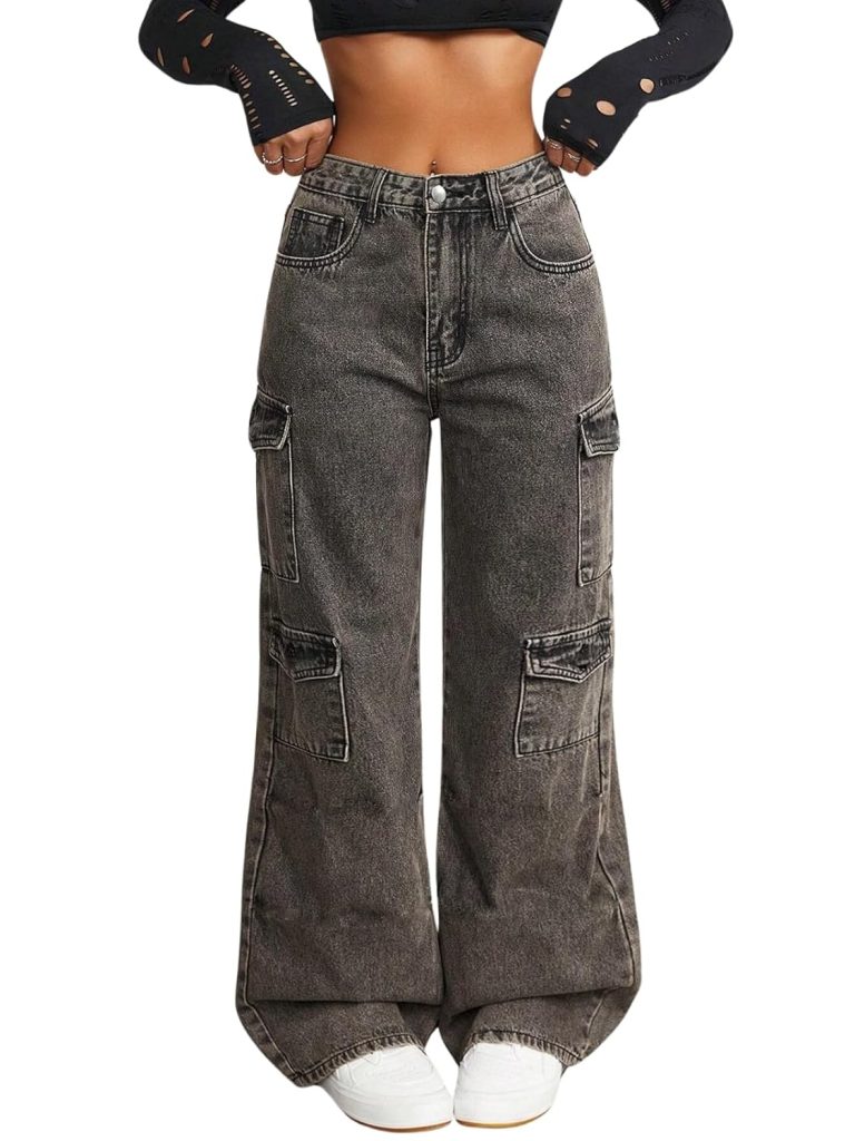 GRECIILOOKS Women's Regular Fit High Rise Jeans | Pant | Baggy Jeans High Waist | Bell Bottom Jeans