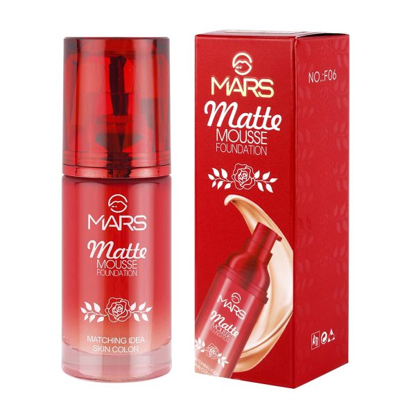 Matte Mousse Foundation Light Weight Waterproof F06 60ml (Shade 101-Ivory)(Pack of 1)