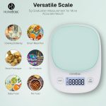 HOMEBASIC Digital Kitchen Weighing Scale 5Kg, High-Precision 0.1g Accuracy | LCD Display, Tare Function, Multi-Units (g, oz, lb, ml) Portable Weight Machine Food Scale for Cooking Baking Diet (Green) - Image 3