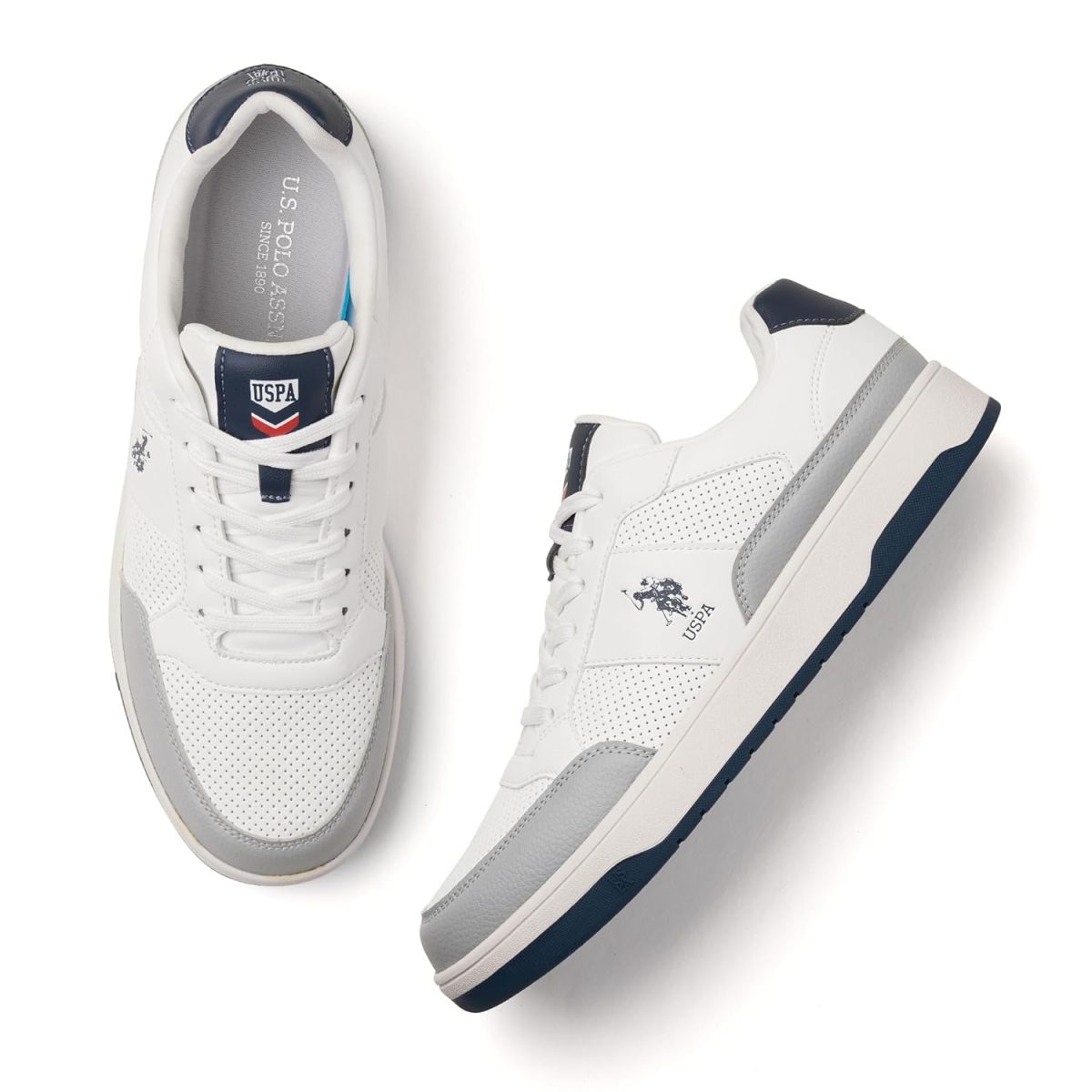 U.S. Polo Assn. USPA|Simon|White Stylish Casual Sneaker Shoes for Man - Image 2