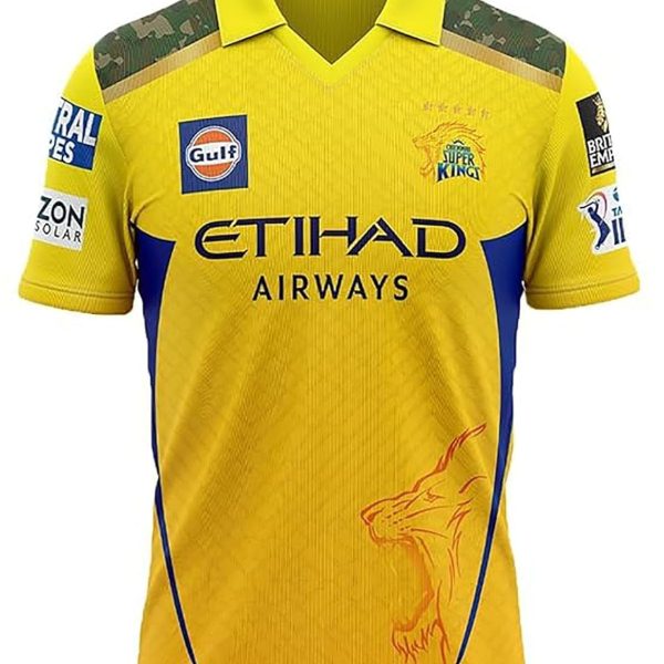 Sports Cricket CSK Jersey New 2025 Dhoni 7 MSD 18 T-Shirts (Kid's, Boy's& Men)