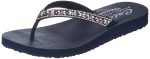 Skechers Womens Slippers 119660-Nvmt 5 (Navy,Multi)