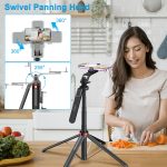 Celfiexpt 71-inch Selfie Stick Tripod 360 Degree Rotation Rechargeable Remote Quadripod Stand Gimbal Handle for Mobile Phone Camera Gopro 360° Panoramic Shooting Vlogging Live Stream - Image 8