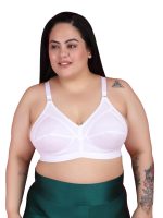 Klassik | Since 1993 | Plus Sizes Bra for Women/Girls Full Coverage, Adjustable/Wide Straps, Everyday 100% Cotton Daily-Use, Non-Padded | Wirefree, for Dresses/Saree/Suit | Jassika Plain - 32 to 48