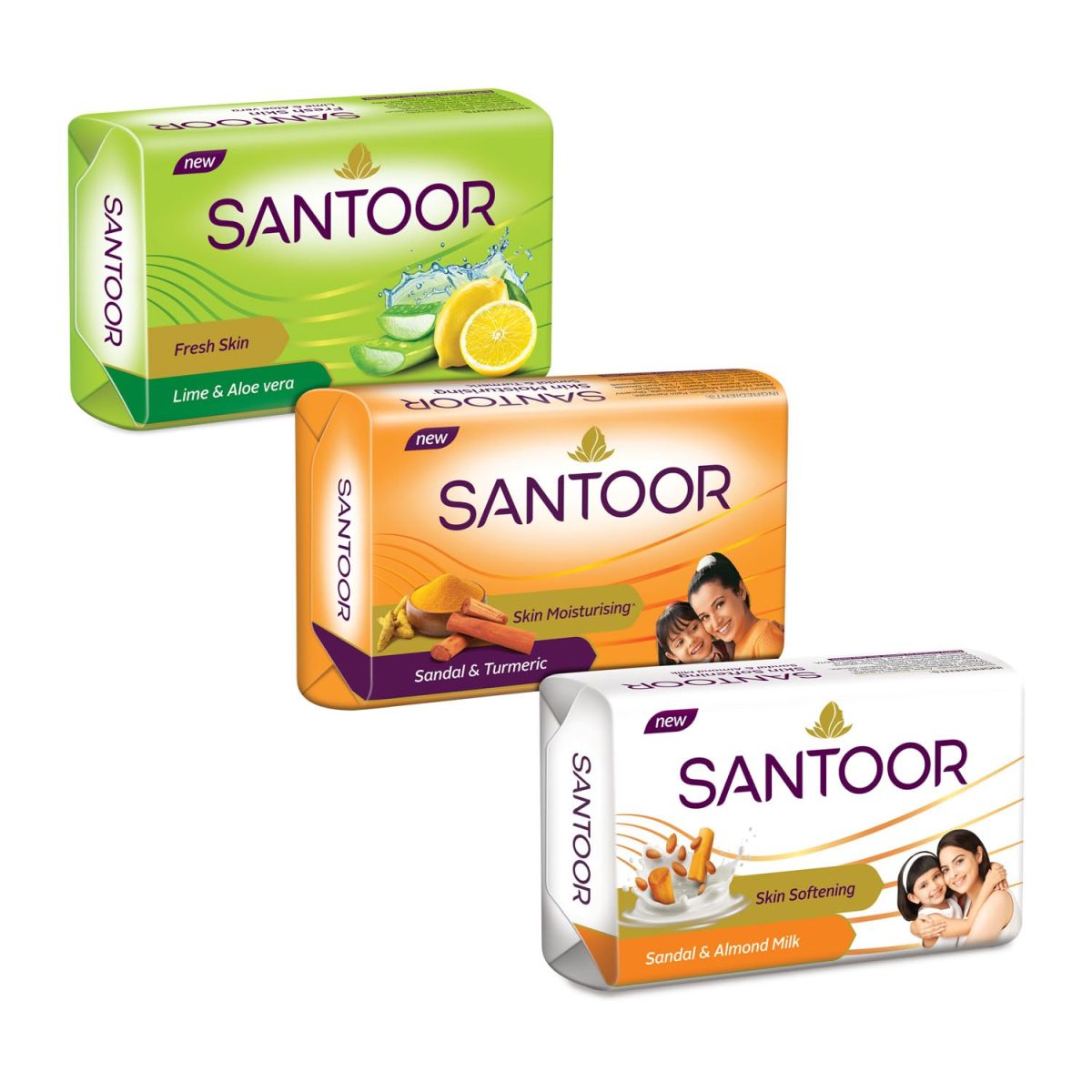 Santoor Fresh Skin Aloe Vera & Lime Bathing Soap with Nourishing & Anti-Aging Properties| For Smooth & Soft and Younger-Looking Skin| For All Skin Types| 125g, Pack of 4 - Image 5