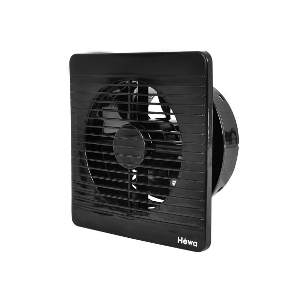 HEWA Onyx 6 inch 150mm high speed Ventilation Exhaust Fan for bathroom, kitchen with 2 year warranty (Black)