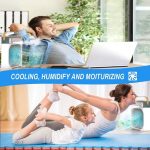 JB'S LAND™ Portable Air Conditioner Fan, Mini Evaporative Air Cooler with 7 Colors LED Light, 1/2/3 H Timer, 3 Wind Speeds and 3 Spray Modes for Office, Home, Dorm, Travel (Multi Colour) - Image 5