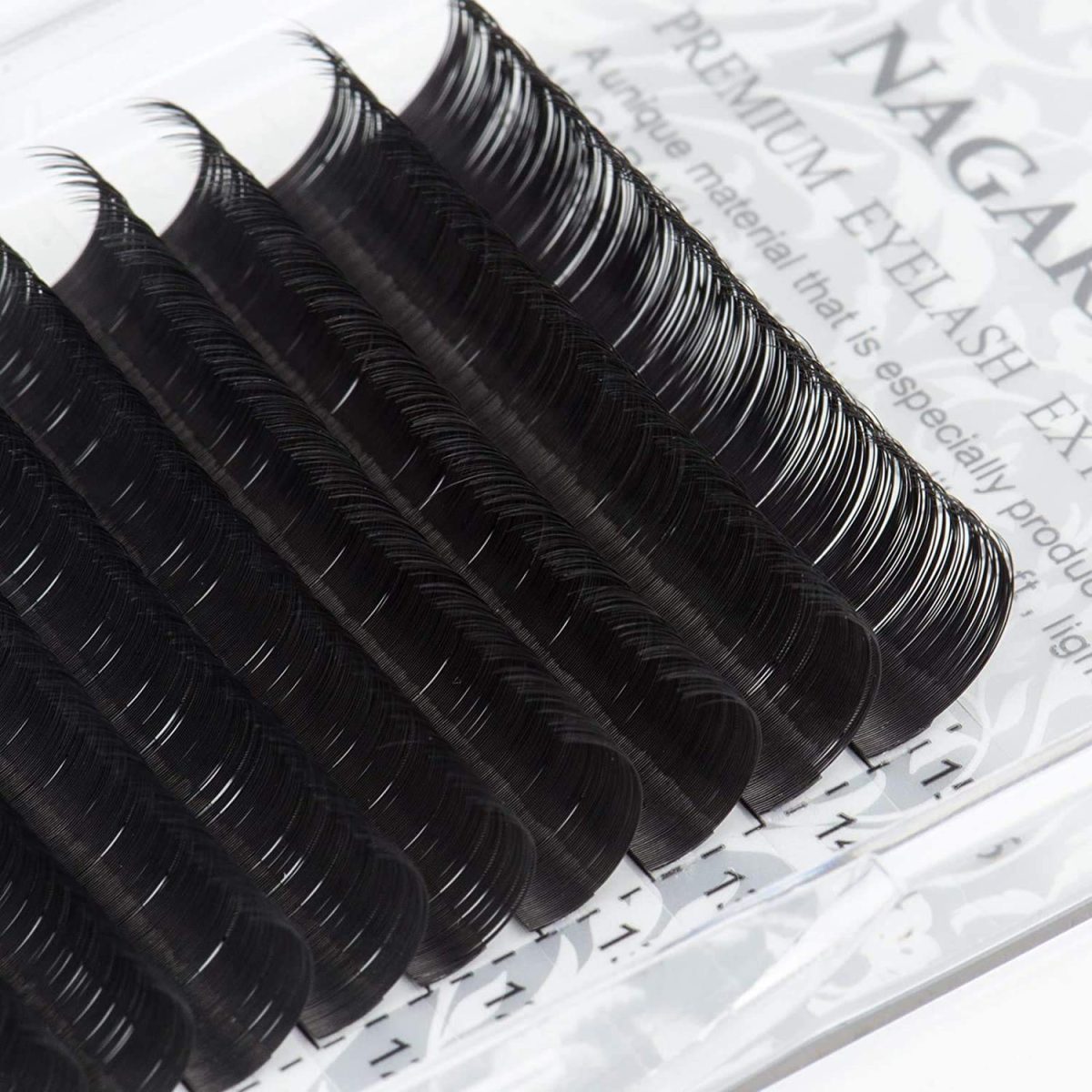 NAGARAKU Eyelash Extensions Individual Lashes 0.07 Thickness Curl-LC 7-15mm Mix Synthetics Classic 16 rows Matte Black Soft Natural (0.07 Thickness, LC curl) - Image 5