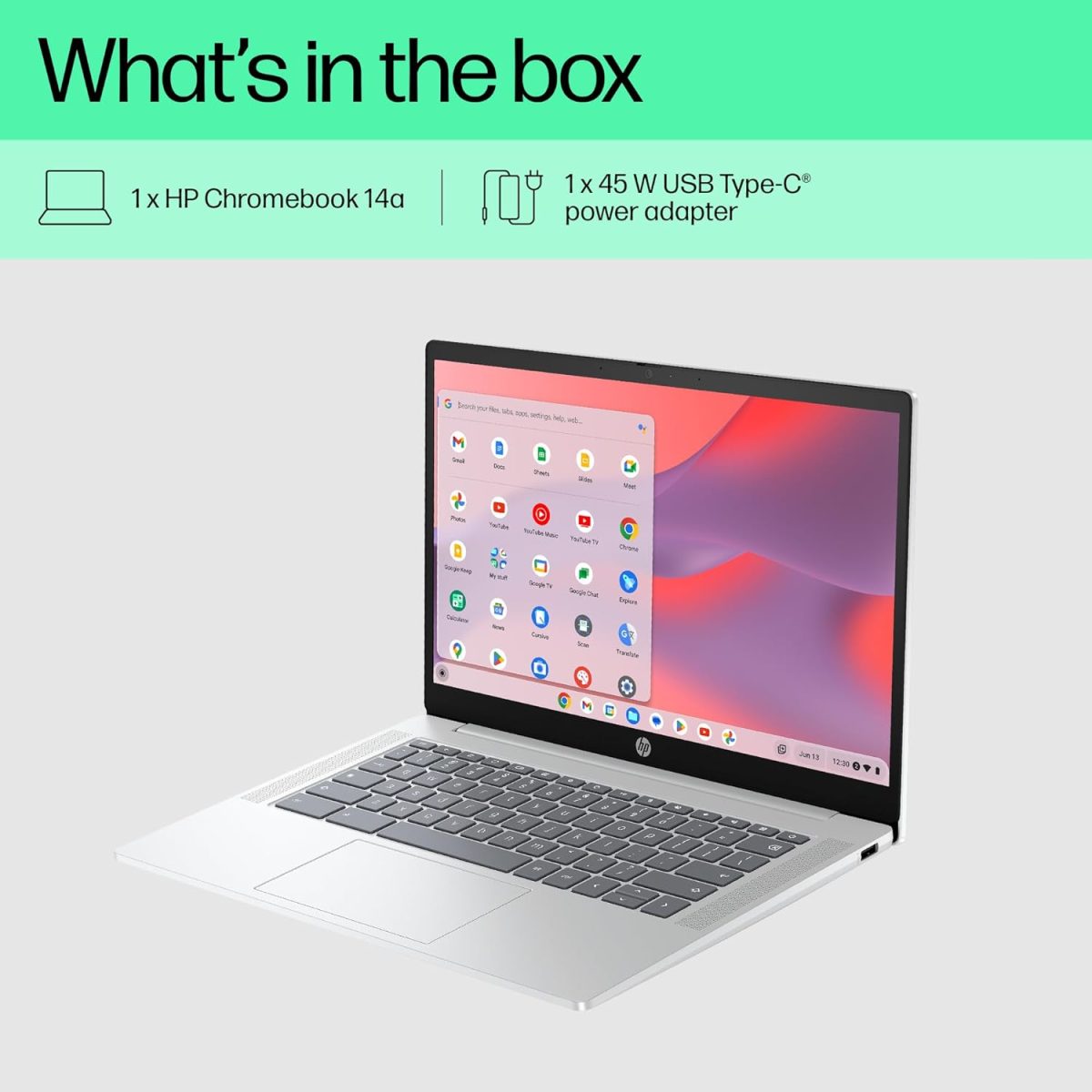 HP Chromebook 14, Chrome OS, Intel Processor N100, Chromeos, 14-Inch (35.6 Cm),Hd, 4Gb LpDDR5,64GB Emmc, Intel UHD Graphics, 720P HD Camera W/Privacy Shutter, Thin & Light (Silver, 1.45 Kg), Nf0014Tu - Image 11