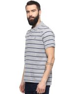 AMERICAN CREW CottonPoly Striped Polo T-Shirt for Men - Image 2