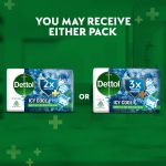 Dettol Icy Cool Bathing Soap Bar With 3x intense cooling (750gm), 150gm - Pack of 5 - Image 2