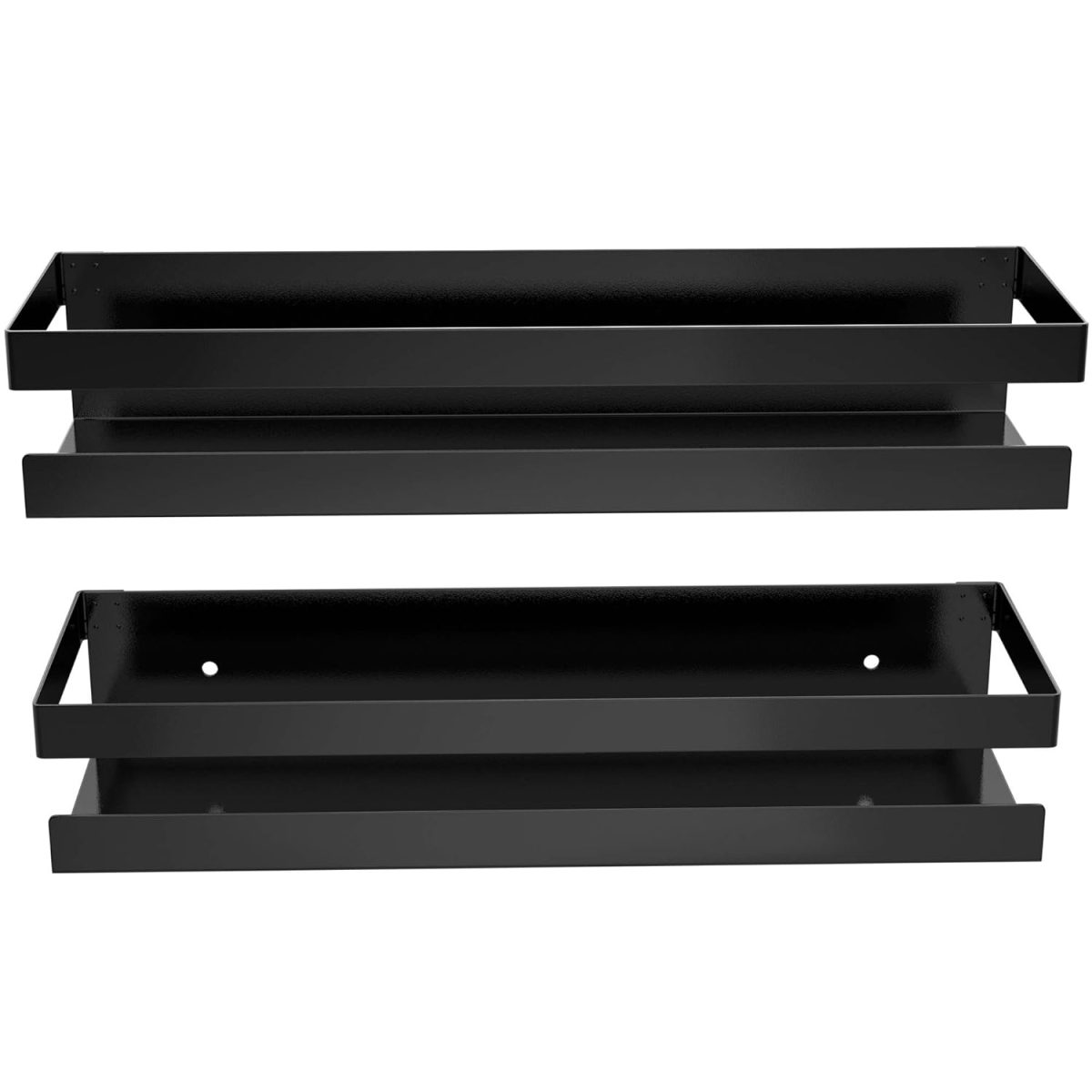 Amazon Brand - Umi Metal Multi-Purpose Wall Mount Floating Shelf Wall Mounted Storage Shelves for Kitchen, Bathroom, Bedroom, Office (Medium, Black) - Image 7