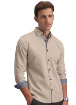 Shirt's Collection Solid Pattern Shirt(Contrast - Parent) - Image 2