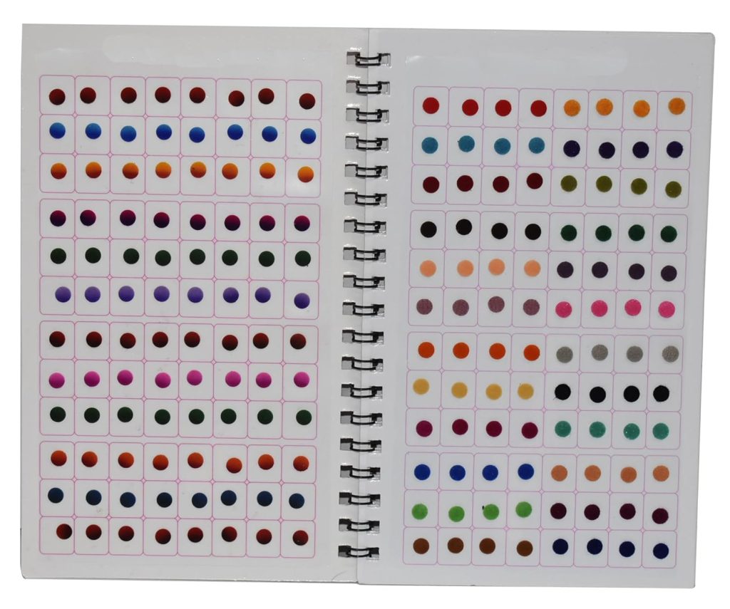 Multicolor Book Mini Small Size Kumkum bindi book Forehead Sticker Tikli Multi Bindi Booklet for Girls 948 Multi Bindi Book