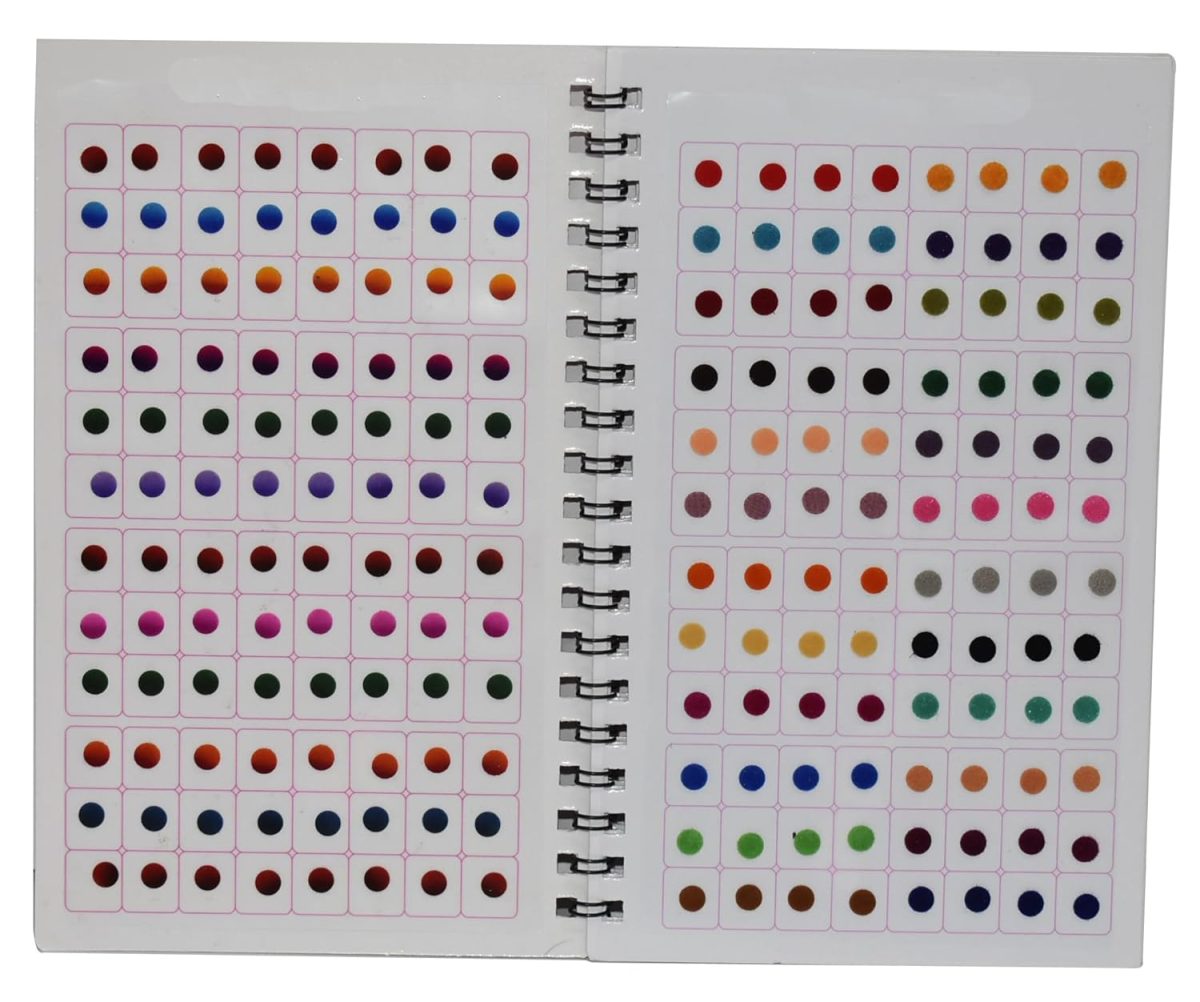 Multicolor Book Mini Small Size Kumkum bindi book Forehead Sticker Tikli Multi Bindi Booklet for Girls 948 Multi Bindi Book