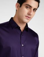 Van Heusen Men's Cotton Solid Slim Fit Shirt - Image 3