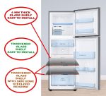 TIKSHA ENTERPRISES (445=450) 275 MM TOUGHENED Glass with Silver Bidding Compatible for Samsung Single Door. - Image 4