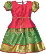 AMIRTHA FASHION Girls Traditional Lehenga Choli SARANYA PATTU WITH WAIST BELT(AMFSYPG) - Image 4