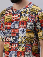 RodZen Men's Cotton Round Neck Half Sleeve Oversized Printed T-Shirt - Image 3