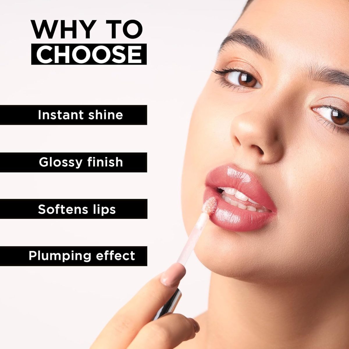 Orgatre Moodbliss Lip Gloss | Instant Shine & Glossy Finish | Hydrating Lip Gloss for Girls & Women | Perfect for Everyday & Party Look | 2.5ml (Subtle Pink, 2.5 ML) - Image 4