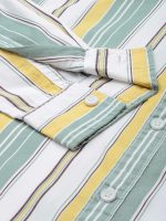 The Indian Garage Co Men's Cotton Regular Fit Striped Full Sleeves Cutaway Collar Casual Shirt - Image 4