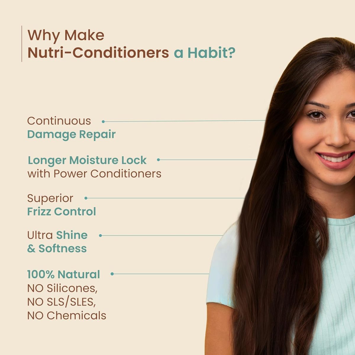 Nat Habit Trileaf Rosemary Shampoo & Conditioner Combo|Herbal Shampoo for Dry Frizzy & Damaged Hair, Hair Fall | Amla Reetha Shikakai| Sulphate Free - Image 5