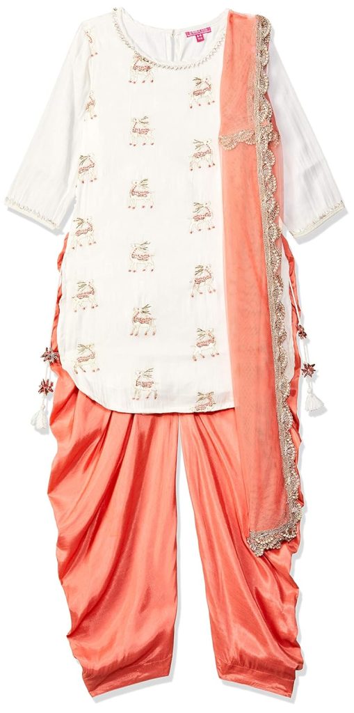 Biba Girls Girl's Polyester Salwar Suit Set