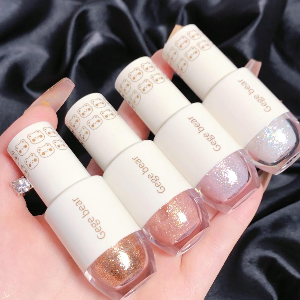 Gege Bear Shimmering Liquid Eyeshadow | High-Pigment Waterproof, Long-Lasting Glitter Eye Makeup| Quick-Dry, Non-Crease Smudge-Proof & Lightweight | 6 Stunning Easy-Blend Shades for Sparkling & Radiant Eye Looks for Women (#3, 4g)