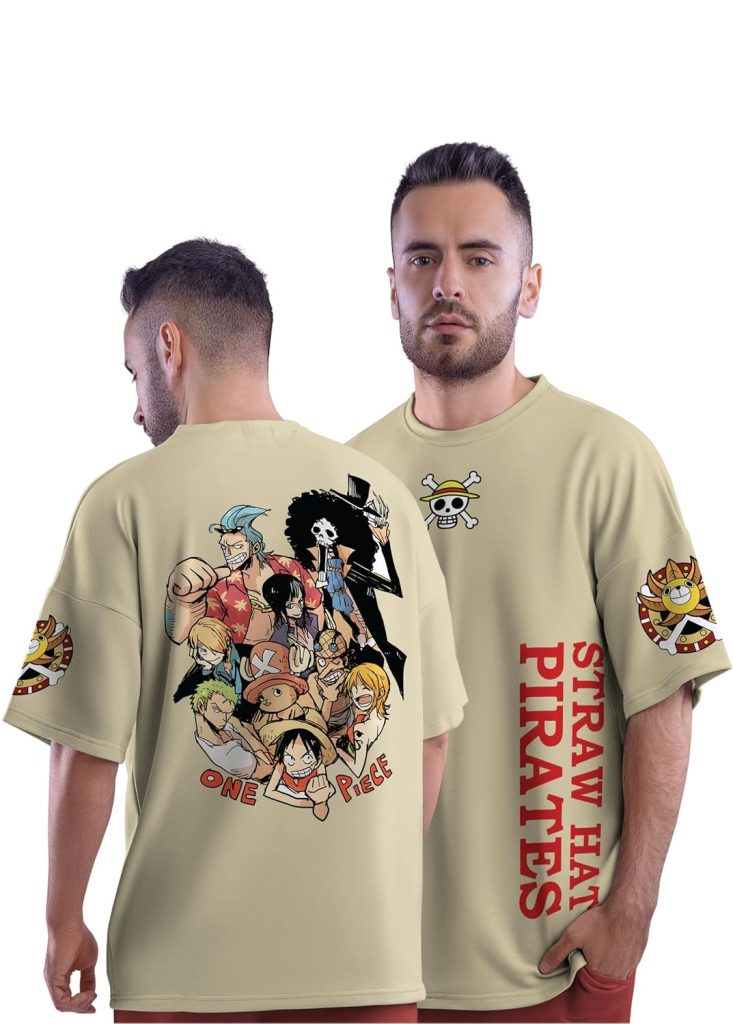 crazymonk Straw Hat Pirates Oversized T-Shirt