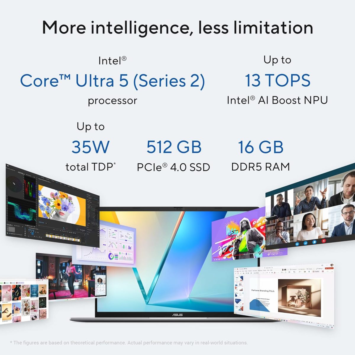 ASUS Vivobook S16, Intel Core Ultra 5 225H, Metallic Design Laptop (Intel iGPU/16GB RAM/512GB SSD/FHD+/16"/144Hz/Windows 11/M365 Basic (1Year)*/Office Home 2024/Cool Silver/1.7 Kg) S3607CA-RP065WS - Image 4