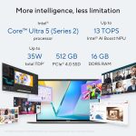 ASUS Vivobook S16, Intel Core Ultra 5 225H, Metallic Design Laptop (Intel iGPU/16GB RAM/512GB SSD/FHD+/16"/144Hz/Windows 11/M365 Basic (1Year)*/Office Home 2024/Cool Silver/1.7 Kg) S3607CA-RP065WS - Image 4