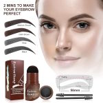 Eyebrow Stamp and Eyebrow Stencil Kit, Long Lasting Brow Stamp Kit for Perfect Eyebrow Makeup, Easy to Use, 3 Reusable Eye Brow Stencil Kit for Women Beginners (Dark Brown) - Image 4