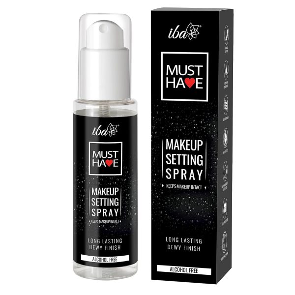 Iba Must Have Makeup Setting Spray, 100ml-Keeps Makeup Intact | Long Lasting Dewy Finish | Makeup Fixer Spray for Face | Enriched with Hyaluronic Acid, Coconut Water & Chamomile Extract | Alcohol-Free | Halal Certified & Vegan