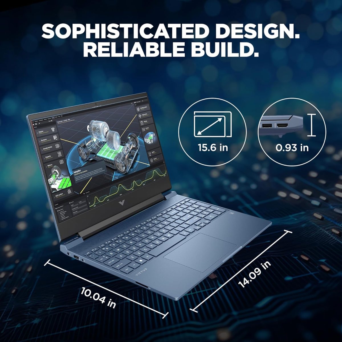 HP Victus, 12th Gen Intel Core i5-12450H, 4GB NVIDIA GeForce RTX 3050 Gaming Laptop (16GB RAM, 1TB SSD) 144Hz, IPS 15.6"/39.6cm, Win 11, MS Office 2021, Blue, 2.3Kg, Enhanced Cooling, fa1388TX - Image 11