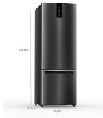 Whirlpool 325 L 2 Star Frost Free Double Door Refrigerator (IFPRO INV CNV 340 2S, Steel Onyx, Convertible) - Image 3