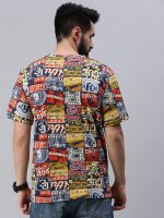 RodZen Men's Cotton Round Neck Half Sleeve Oversized Printed T-Shirt - Image 2