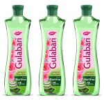 Dabur Gulabari Premium Rose Water with Aloe Vera - 1200 ml (400ml x 3) | Upto 8 HR Skin Hydration | Cleanses, Tones and Moisturises Skin | For All Skin Types