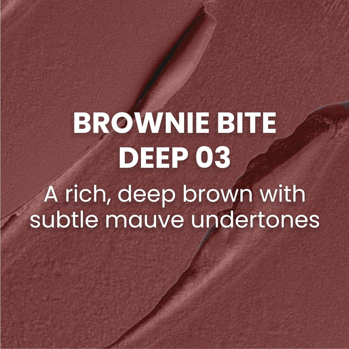 Typsy Beauty Cocoa Peptide Velvet Matte Lipstick | 8hr Wear, Soft Blur Finish, Lightweight Texture, Hydrating Nude Lipstick| Brownie Bite Deep 03 | Cocoa Peptides | Vegan & Paraben-Free 3.5g - Image 2