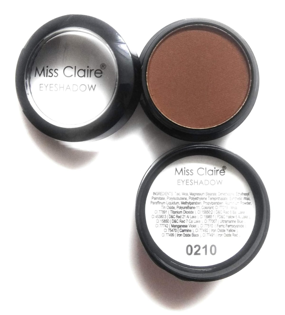 Miss Claire Single Eyeshadow Powder Shade No.0210, Brown Velvet & Shimmery Finish