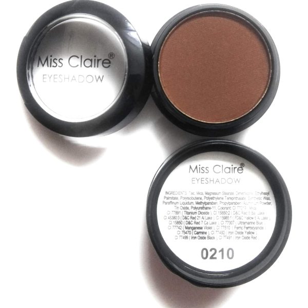 Miss Claire Single Eyeshadow Powder Shade No.0210, Brown Velvet & Shimmery Finish