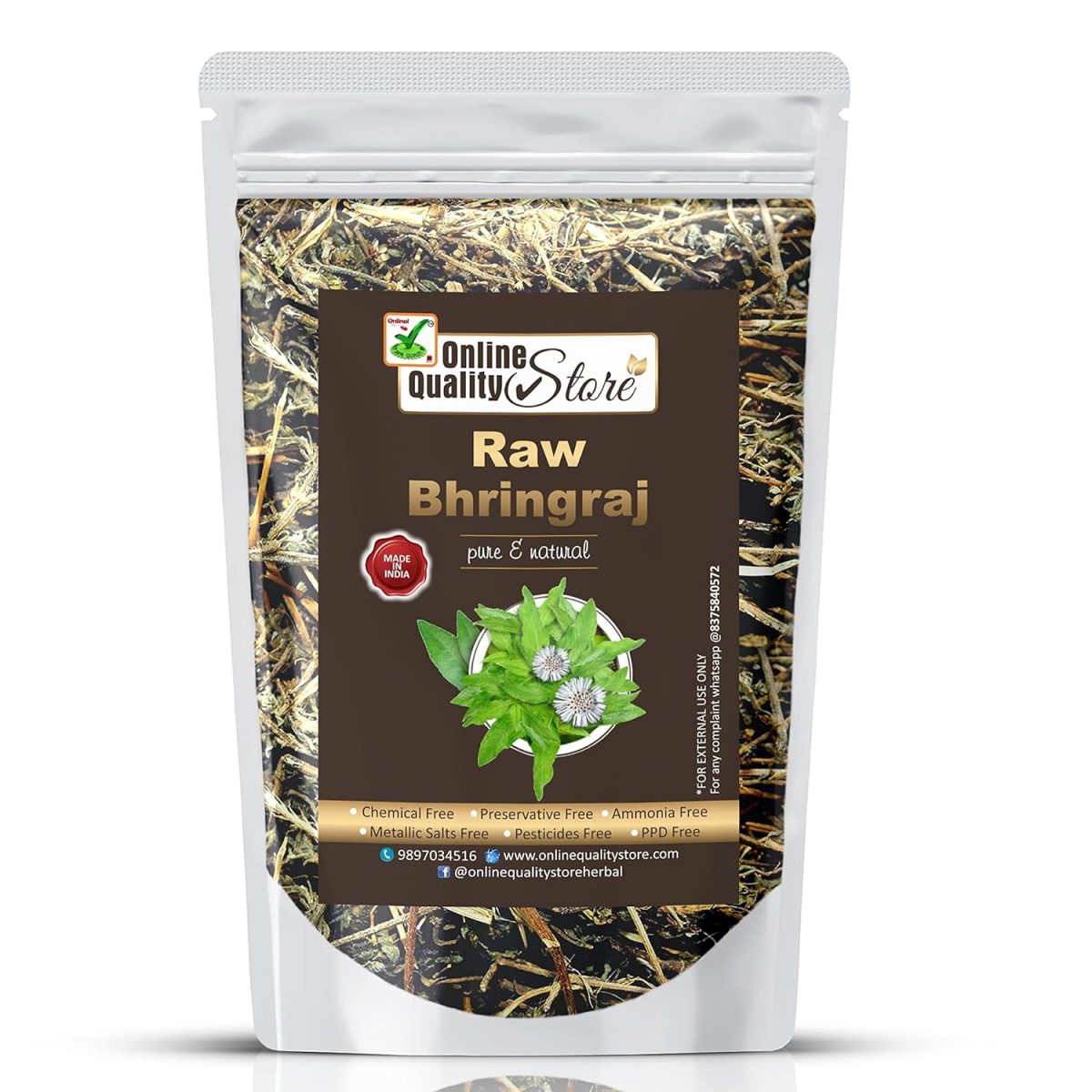 Online Quality Store raw bringaraj/bringraj dry leaves/Bhringraj Leaves/Bhangra - Eclipta Alba/False Daisy/Keshraj-100g - Image 3