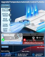 KDD PS5/PS5 Slim Stand with Auto Turbofan, 3-Level Cooling Fans, RGB Lights, Accessories for PS5 2023 Slim & 2020 Digital/Disc Consoles - Image 3